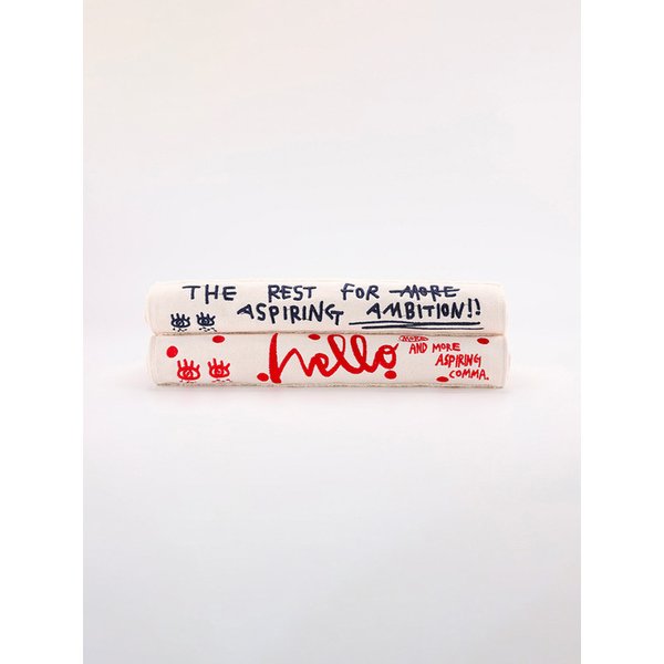 Face Towel  Red&Navy