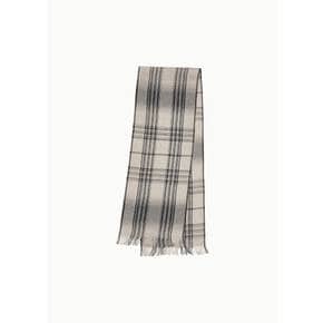 마가렛호웰 26SS Graphic Check Scarf, Stone/Black