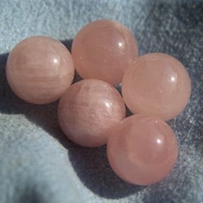 천연원석 장미수정 로즈쿼츠 12mm 구슬 힐링 치유 명상 원석볼 원형볼