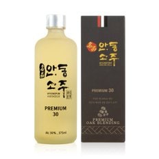 명품안동소주 프리미엄 오크숙성 증류식소주 30도 375ml