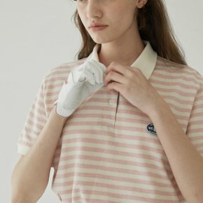 / [WTOP23012] WEEVER Heavy stripe pk T-shirts  pink