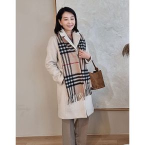 A42413 쉬즈 클래식체크 수술 울스카프 울 100 _P414172703