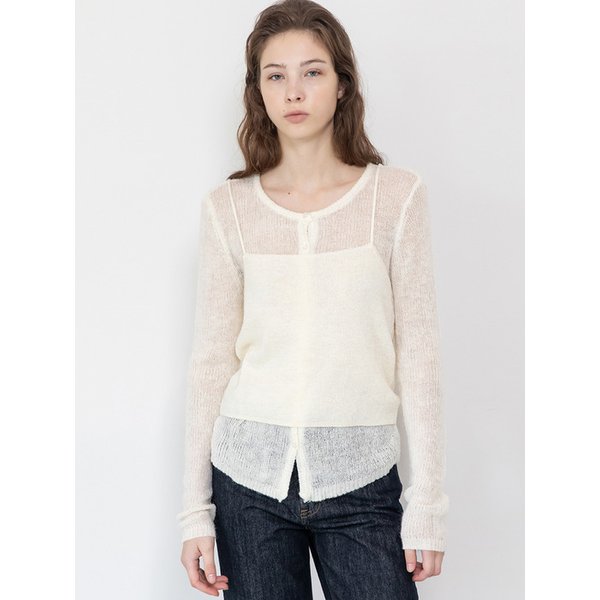 Bustier layered cardigan_2color