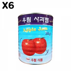 잼 과일잼 FK 우림 사과잼 X6 사과 복음자리 사과쨈 3Kg X6-