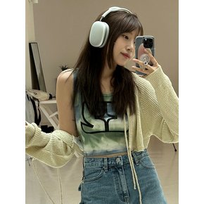 Color Gradation Sleeveless T-shirt (Green)