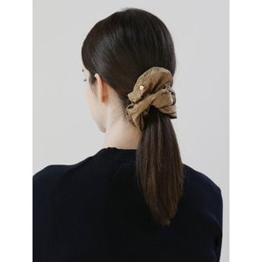 SCRUNCHIE / JEWEL / CR / SHINY BROWN