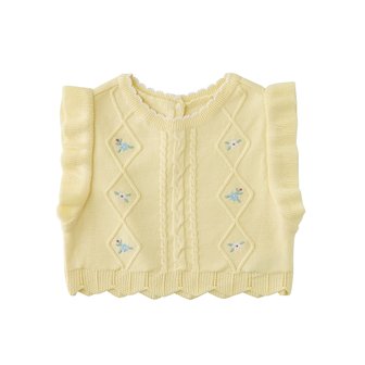 밍크뮤 [여주점] [오프라벨 여주점] 밍크뮤 (YE) 플라워덧수니트베스트 (35115-220-01)