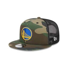 [해외] 956280 뉴에라 모자 NBA 골든스테이트 워리어스 Camo 9FIFTY Trucker Hat