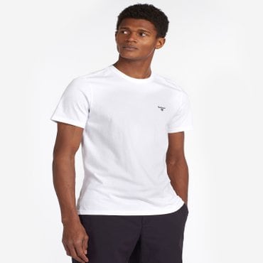 바버 [24SS]  남성 화이트 Essential Sports 티셔츠 (URTS4E001WT)