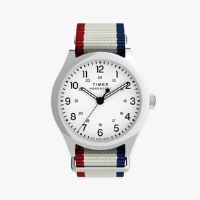 위켄더 뉴잉글랜드 스트라이프 스트랩 손목시계 39mm