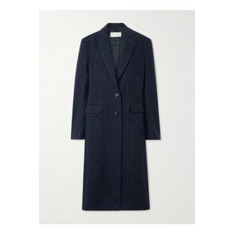 드리스반노튼 핀스트라이프 울 트윌 코트 네이비 46376663162929153