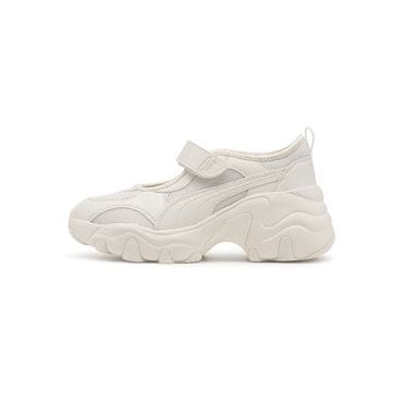 푸마 매장정품 푸마 PUMA 펄사 웨지 우먼스 샌들 - 웜 화이트 실버 398677-01 1521740