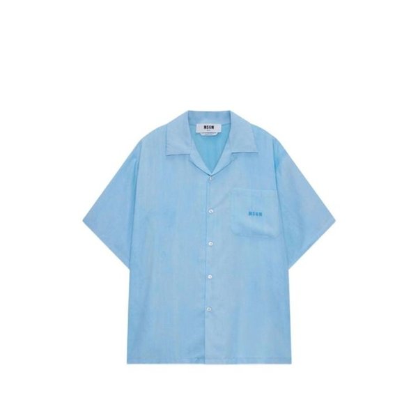 26SS 엠에스지엠 반팔 셔츠 4040ME08X 267009 84 LIGHT BLUE DOM