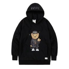 COMPTON BEAR HOODIE BLACK