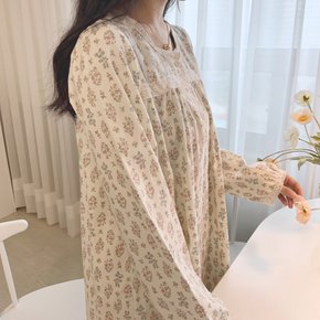 / 벨벳 기모 플라워가든 겨울 원피스 잠옷