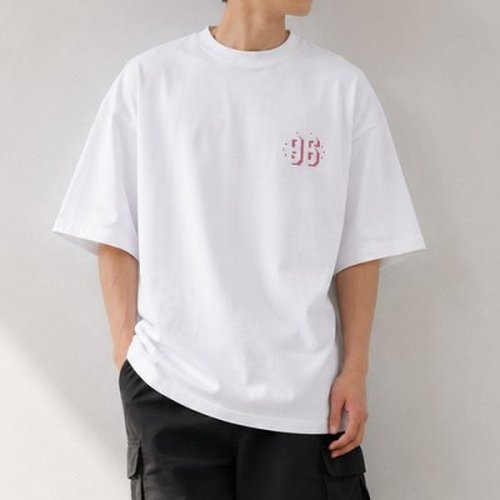 [홍은]빅 프린팅 그래픽 스트릿 반팔 공용 티셔츠 IS-TS56