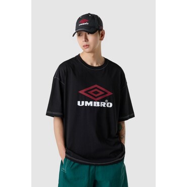 엄브로 남녀공용 크리스피 타슬란 반팔 티셔츠 UQ221CRS50BLK