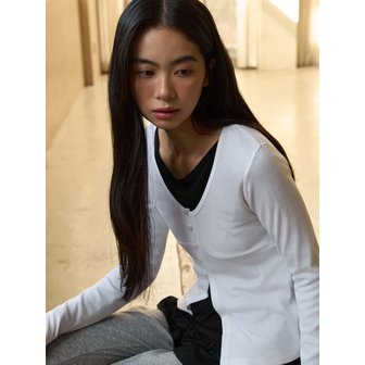 쎄씨 링 코튼 가디건 아이보리 C018