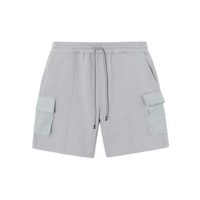 Edge Slit Pocket Half Pants (Grey) [LSRMCPH309M]