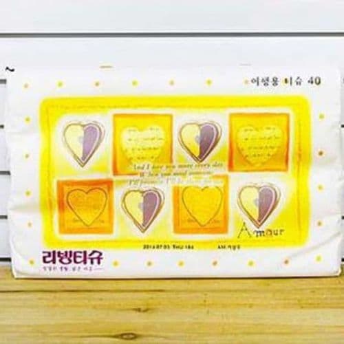 여행용티슈40매 휴대용티슈 차량용휴지 차량티슈
