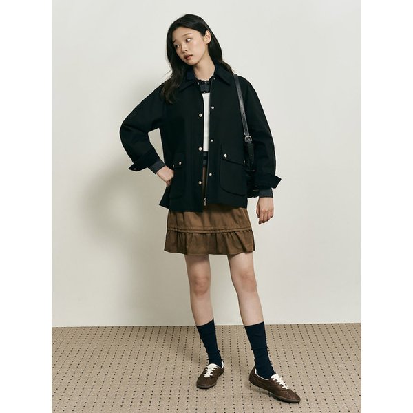 [B. my] 코튼 마치 헌팅 점퍼  블랙 (BF5839N015)