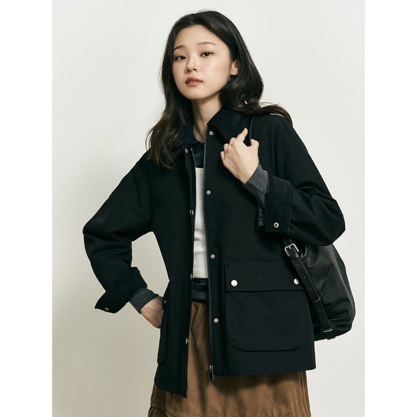 [B. my] 코튼 마치 헌팅 점퍼  블랙 (BF5839N015)