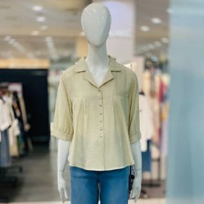 테일러드 카라 5부 소매 블라우스 CQ6WBL01