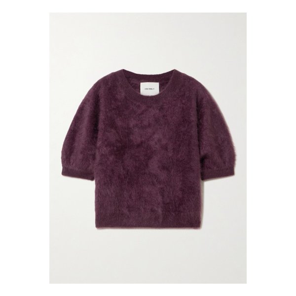 주니퍼 브러시드 캐시미어 스웨터 와인 레드 46376663162904566