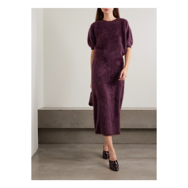 주니퍼 브러시드 캐시미어 스웨터 와인 레드 46376663162904566