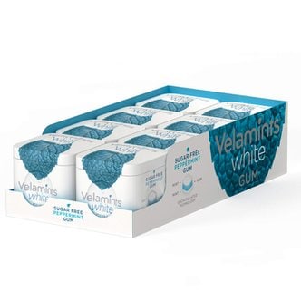  Velamints 벨라민트 화이트 페퍼민트 슈가 프리 무설탕 츄잉껌 40g 8팩 White Gum Sugar Free