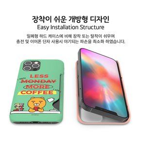 갤럭시S24 플러스 울트라 S23 S22 S21 S20 카카오프렌즈 라이언 카페 슬림 카드 휴대폰 케이스