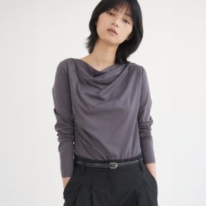 W_모어텐션 드레이프 긴소매 져지 블라우스(120gsm) LJT2101L