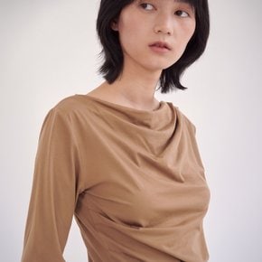 W_모어텐션 드레이프 긴소매 져지 블라우스(120gsm) LJT2101L