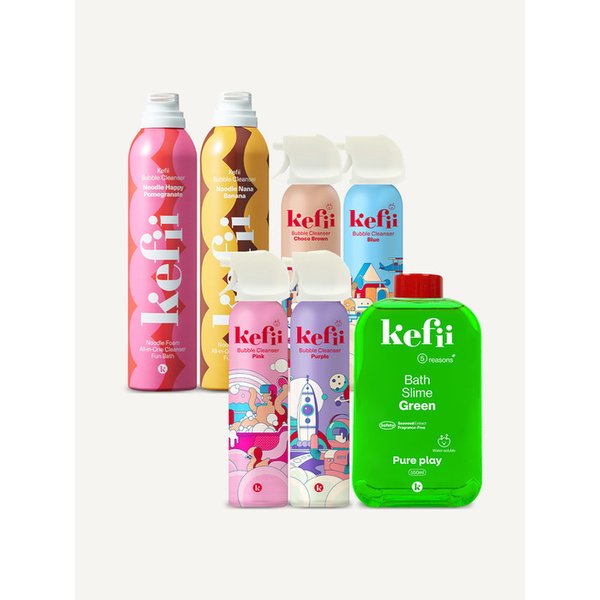 버블클렌저 오리지널 200ml 4개 + 누들&레이저 300ml 2개 + 배쓰 슬라임 550ml 1개