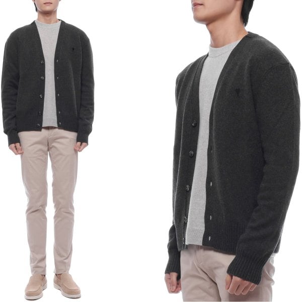 [부산점] 25FW 남성 하트 로고 캐시미어 가디건 (HKC363 005 020 25F)