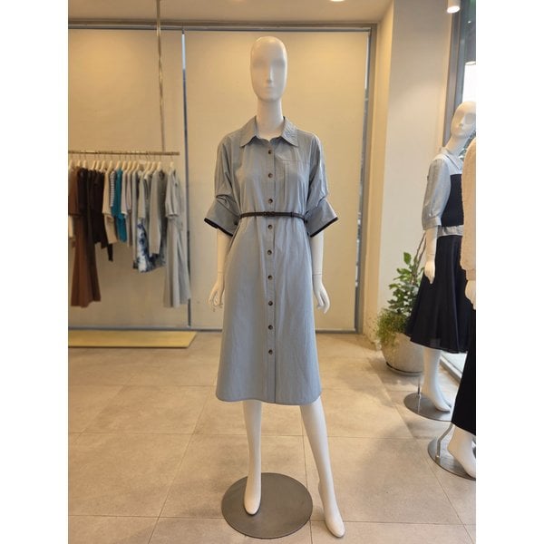 [여주점] [더 아이잗] 여성 코튼 턱 슬리브 셔츠 원피스(IS4M0OP721)