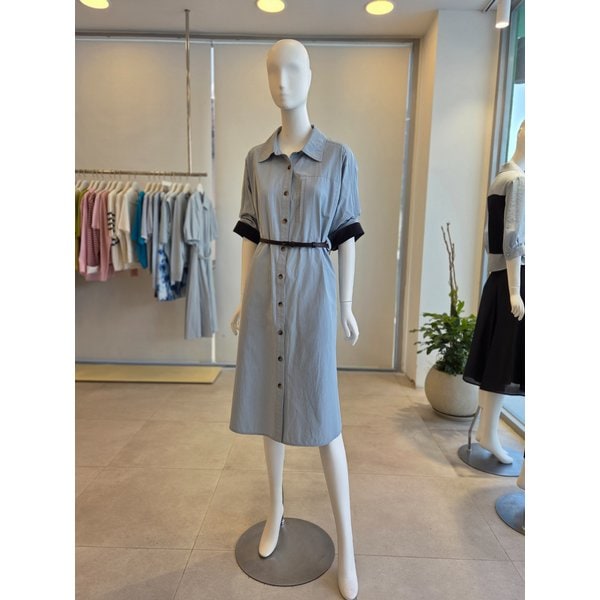 [여주점] [더 아이잗] 여성 코튼 턱 슬리브 셔츠 원피스(IS4M0OP721)