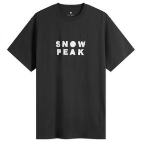 Snowpeaker 티셔츠 캠퍼 - 블랙 TS-24SU003-BLK