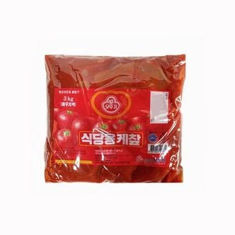 제이큐 요리소스 오뚜기 토마토 케찹 3 KG 대용량  파우치 X ( 2매입 )