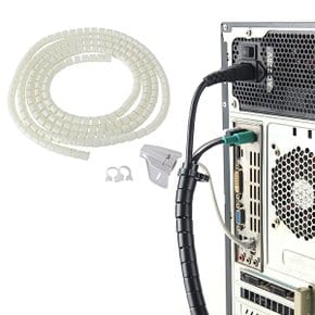 케이블선정리 전선정리 길이3M 폭15mm 베이지/선정리 케이블보호 컴퓨터 전선커버 전선정리타이 전기선정리
