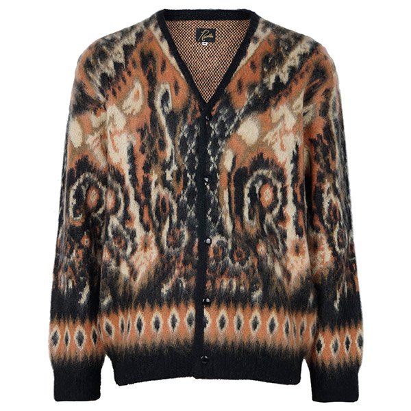 [부산점] 25FW 블랙 멀티 페이즐리 모헤어 울 카디건 RW356 BLACK