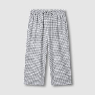 JAJU 여 레이온 코튼 시어서커 7부 파자마 팬츠 J206202070082