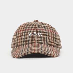 아페세 APC로고 체크 찰리 남성 볼캡 WVBEJ M24069 CAC
