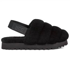 4169081 UGG Womens Super Fluff Slipper In Black 71095619