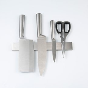 4종 칼가위+자석 칼 걸이  세트 거치대 꽂이 식칼 수납 주방 업소용