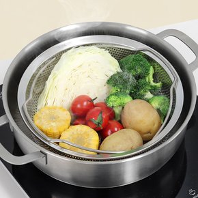 무디타 304 스텐 손잡이 채반 찜기 3종세트 (14cm+18cm+22cm) / 계란 만두 야채 미니 스티머