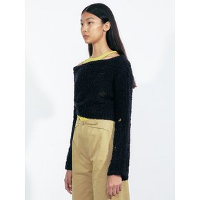 Mollis Off Shoulder Knit (Navy)