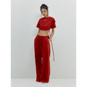 SLIT STRING JOGGER PANTS - RED