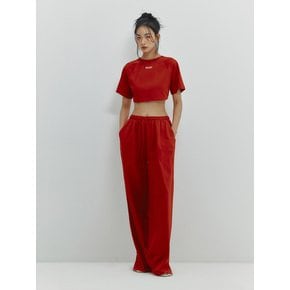 SLIT STRING JOGGER PANTS - RED