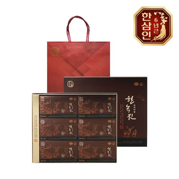 [농협홍삼] 한삼인 한녹진 프리미엄 60ml 30포+쇼핑백